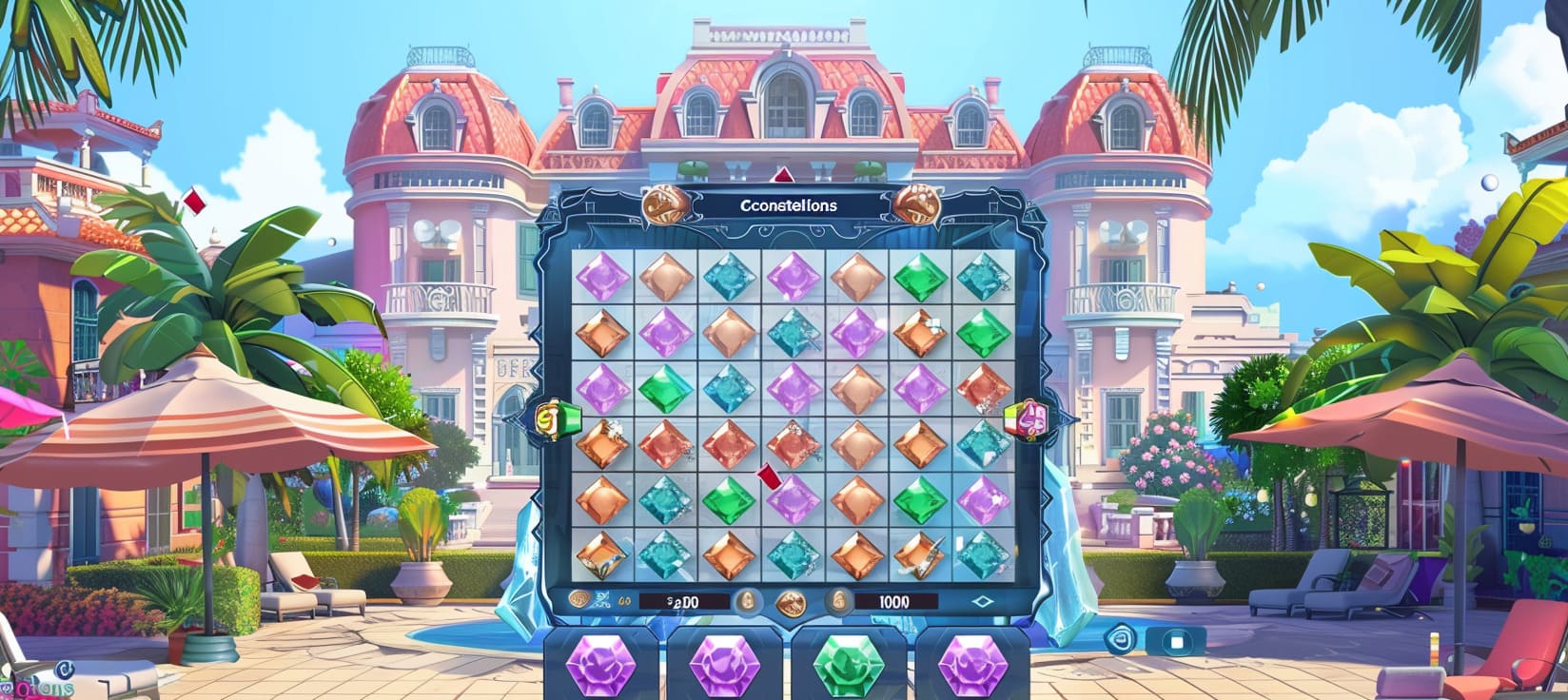 pxxbet Constellations slot game cassino online com pedras preciosas